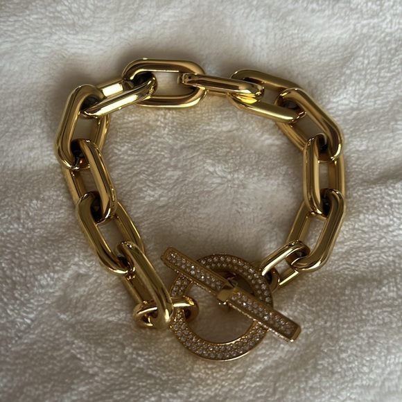 MK chunk bracelet in Gold color with stones - Picture 2 of 6